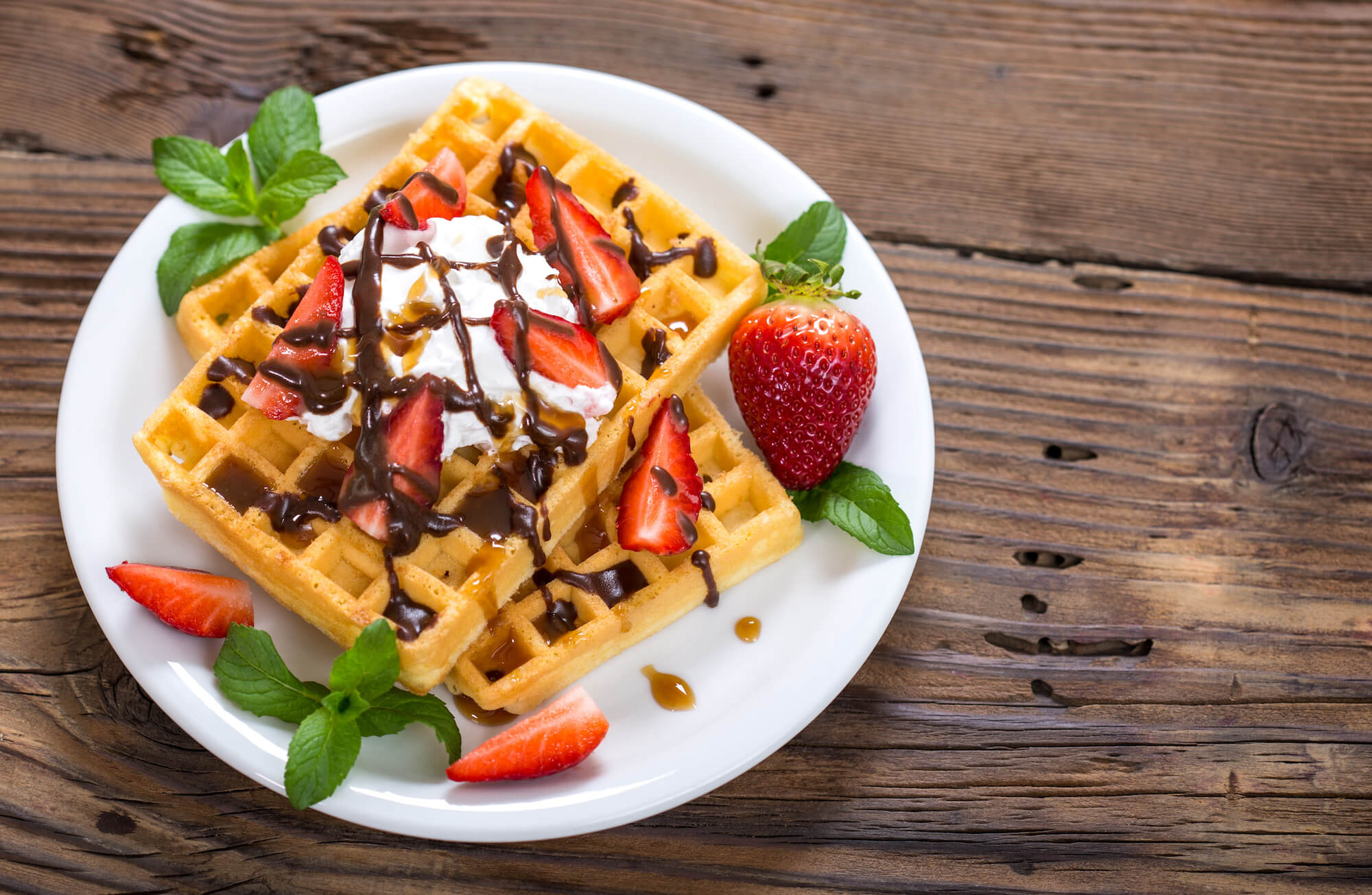 Strawberry Waffles Strawberry Waffles